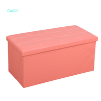 Meilleur Vente Ottoman de Rangement en Cuir pour Salon, Banc de Canapé avec Boucle