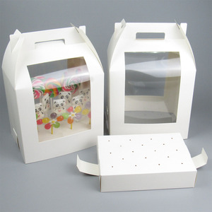 Cake box with clear window Custom Logo Luxury Cake Paper Box Dessert Cookie Packaging Boxes