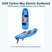 Tabla de Surf Eléctrica de Fibra de Carbono Pura de 15KW, Jetboard de Alta Velocidad para Distribuidores de Deportes Acuáticos