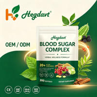 Extracto Herbal Complejo para el Azúcar en Sangre en Cápsulas Blandas, 300 Unidades, Apoyo al Bienestar General, Suplemento Dietético, Marca Privada OEM