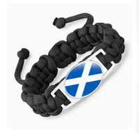 Bracelet en paracorde réglable de style occidental avec drapeau du Sénégal, drapeaux nationaux et logos de clubs de football européens