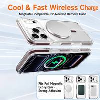 Coque Ice Armor magnétique transparente antichoc et anti-jaunissement compatible pour iPhone 18 17 16 Pro Max – Spécial USA
