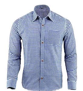 Camisa Trachten bávara azul para hombre, de algodón, de manga larga, tallas S a 4XL - Product Image 1