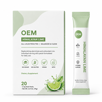 Poudre d'électrolytes en sachet OEM, saveur citron vert de l'Himalaya, sans sucre, Keto, végétalien, hydratant, complément alimentaire, marque privée, personnalisé