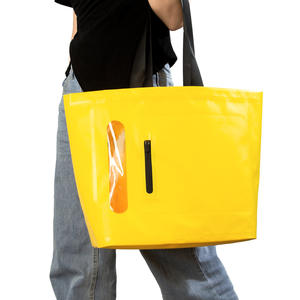 Custom Logo Women <b>Handbag</b> Beach Travel 500D PVC Waterproof Shopping Bag Ladies Tote Bags - Product Image 6