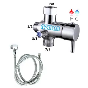 NZMAN Heißwassermischer-T-Ventil adapter für Shattaf Bidet Windel sprüh gerät Nordamerika nischer Standard