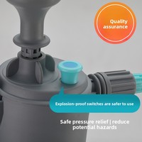 Pulvérisateur à pression manuel de 2 L pour jardin, bouteille de pulvérisation en HDPE avec buse réglable pour l'arrosage des plantes, le lavage de voitures et le nettoyage