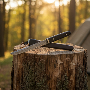 Cuchillo japonés Tanto de acero de Damasco con hoja fija, mango de ébano y acrílico, mini <span class=keywords><strong>cuchillos</strong></span> para acampar y cazar - Product Image 4