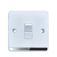 VBQN UK Standard Applique murale domestique 10A 1/2 voies 1/2/3/4 Gang bouton poussoir 250V PC interrupteurs électriques