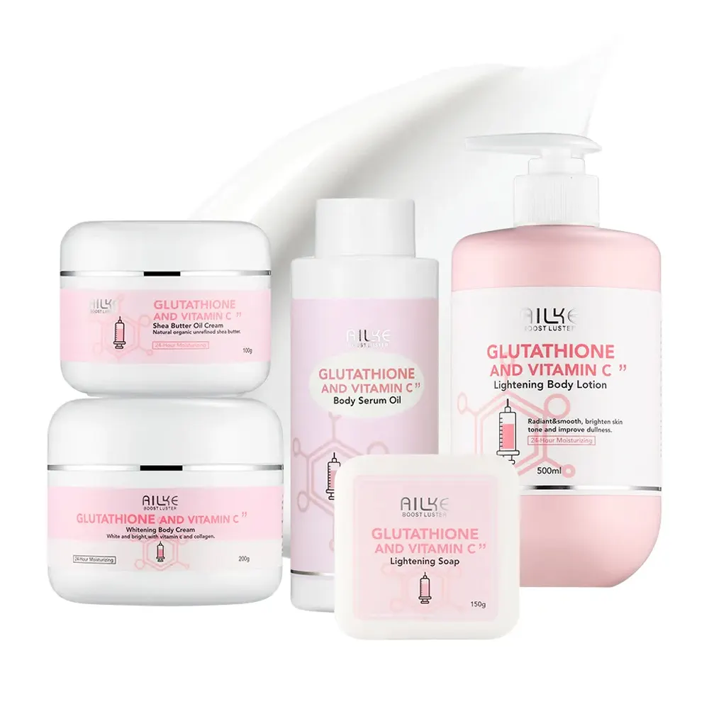 5 in 1 Bleaching Body Lotion Whitening Body Cream Firming Body Oil Lightening Soap Suitable for all skin,non-irritating