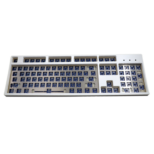Hot Swappable DIY Kit 104-Key RGB Backlit Mechanical Keyboard USB Interface Steel Plate Shell Customizable LOGO Keyboards New