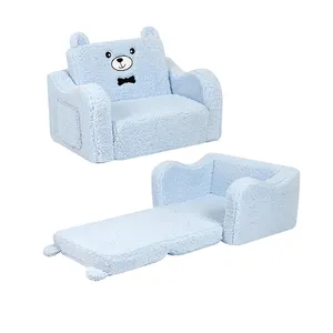 Canapé pliable pour enfants, fauteuil confortable et souple, pliable, canapé convertible 2 en 1 pour enfants