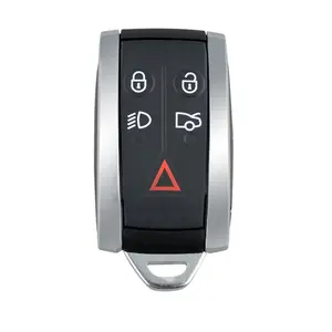 Replacement Remote Keyless Fob Key Case Shell For Jaguar X S-Type XF XK XKR 5 Button Smart Car Key