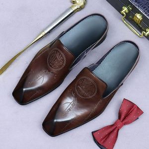 High-Quality Men's Summer Breathable <b>Sandals</b> Genuine Leather Handmade <b>Sandals</b> Outdoor Casual Flat <b>Sandals</b> - Product Image 1