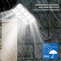 Lampadaire solaire en plastique ABS avec une induction radar mono IP65 LED 1000W, télécommande, utilisation extérieure sur route