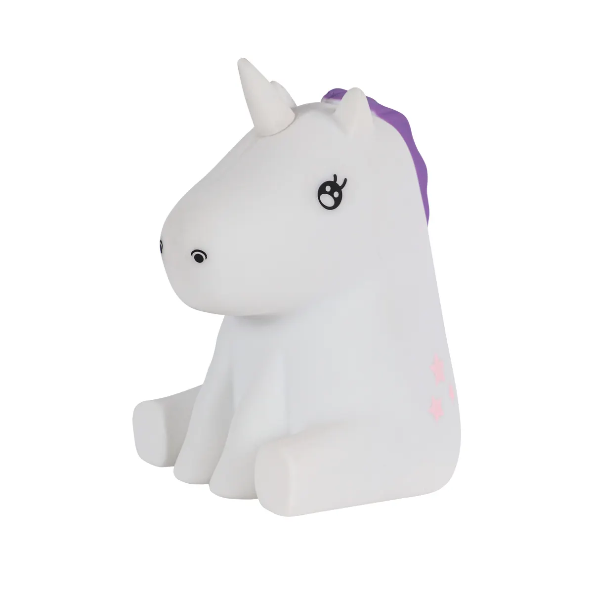 Lampu dekorasi bayi silikon 120V Unicorn, lampu meja tidur untuk ruang tamu