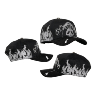 Gorra de Béisbol de Alta Calidad de 5 Paneles, Marca Barbas Hats Natanael Cano, Lujosa, Unisex, Bordada, de Ala Ancha, de Gamuza, Deportiva, Modelo G5