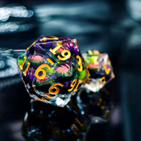 Plus de 10 styles disponibles – Dés géants D20 en résine à cœur liquide et bords tranchants, vente en gros, pour les amateurs de jeux de rôle D&D