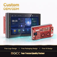 Autoradio Android BQCC 7 pouces double DIN avec GPS, navigation, CarPlay, lecteur DVD, FM, RDS, USB, MP5, stéréo pour KIA, FORD, BMW, VW, HONDA