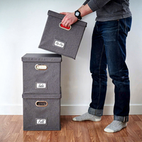 Boîte à disques carrée classique pouvant contenir plus de 50 disques simples, design pliable durable avec port de carte magnétique et couvercle