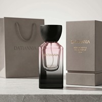 Flacon de parfum en verre dégradé rose à noir 30ml 50ml 100ml Flacon de parfum carré avec boîte d'emballage