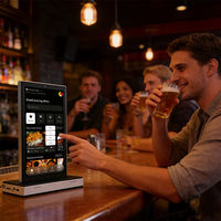 Écran tactile LCD double face de 21,5 pouces, panneau d'affichage numérique, menu numérique, lecteur publicitaire intelligent pour restaurant, bar, café, Android