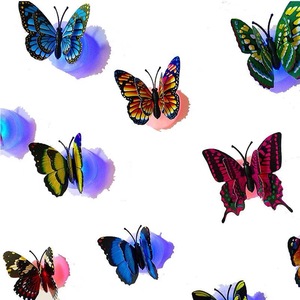 2024 NEW Wholesale Beautiful 3D Butterfly LED Light Decoration PVC Wall Sticker for Decorative Lighting