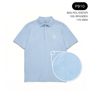 Camisetas de <span class=keywords><strong>Polo</strong></span> de Golf Personalizadas de Verano, Poliéster y Elastano, UPF+50, Ligeras, Azules, para Hombre, para Entrenamiento de Golf de Verano - Product Image 3