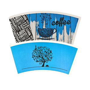 Gobelet en papier écologique à paroi simple, enduit de PE, pour boissons, impression offset, imperméable et compostable, en forme de ventilateur - Product Image 5