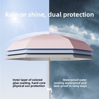 Parapluie pliant pour adulte au design rétro, 5 sections, avec protection UV, pochette portable toutes saisons et impression de logo personnalisé pour cadeaux d'affaires