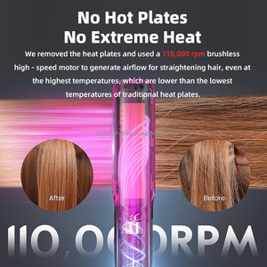 Signe personnalisé 1400W nouveau lisseur de cheveux utilise l'air chaud au lieu de plaques de métal avec verrouillage de sécurité pour un séchage et un lissage rapides - Product Image 5