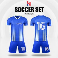 Ensemble de maillots de football personnalisés domicile et extérieur, sublimation intégrale, anti-humidité, pour équipes de club