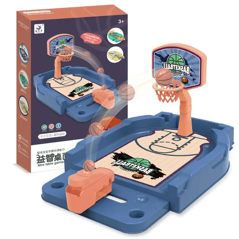 Mini máquina de basquete para crianças, brinquedo interativo com dedo para jogo de mesa