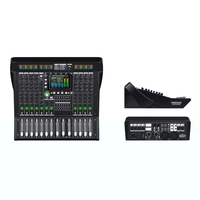 Konsol Mixing 10.14.18-way dengan Amplifier, Pemutar Komprehensif Layar LCD Besar 5-inci, Perangkat Efek Digital 99 Mode Ganda