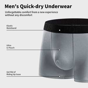 Boxer en coton de qualité Offre Spéciale pour hommes-<span class=keywords><strong>Sous</strong></span>-<span class=keywords><strong>vêtement</strong></span> doux et extensible respirant sans étiquette pour tous les jours, décontracté et bureau S-5XL de travail - Product Image 4