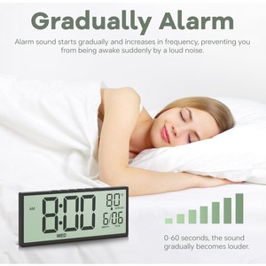 Jall 14.5 "lớn kỹ thuật số Đồng hồ treo tường Pin hoạt động với Big chữ số <span class=keywords><strong>LCD</strong></span> Màn hình hiển thị, ngày - Product Image 6