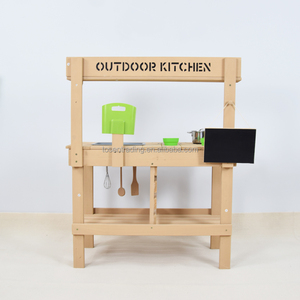 Ensemble de cuisine en bois d'extérieur avec outils de jardinage, jouet de jeu d'imitation amusant pour les garçons et les filles, les tout-petits - Product Image 5