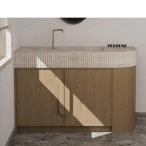Encimera de Mármol Travertino <span class=keywords><strong>Blanco</strong></span> Marfil Tostone Italy, Suministro Directo para Contratistas de Baños y Espacios Interiores - Product Image 1