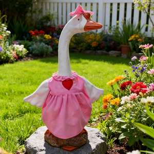 Décoration de jardin portable en polyester en forme de canard et d'oie de 23 pouces pour animaux de compagnie - Product Image 2