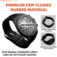 Correa de Repuesto de Caucho FKM de 20 mm Compatible con Relojes Omega Swatch Moonwatch Speedmaster al por Mayor