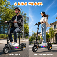 Scooter Todoterreno RS10 MAX de 1200W y 25Ah con Asiento, NFC, Doble Suspensión y Luces Ambientales, Apto para Montaña y Caminos de Tierra