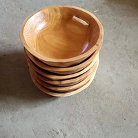Dia 15 po/38cm Fourniture directe d'usine bol en bois racine en bois sculpté personnalisé Plateau de service en bois de racine de fruits avec poignées