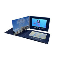 Tarjeta de Felicitación Digital HD con Pantalla LCD IPS Personalizada, Folleto de Video, Marketing Empresarial, Invitación de Boda, Reproductor MP4