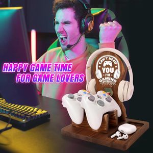 Support <span class=keywords><strong>pour</strong></span> casque en bois, support <span class=keywords><strong>pour</strong></span> manette, accessoires de bureau <span class=keywords><strong>pour</strong></span> joueurs, cadeaux de jeu <span class=keywords><strong>pour</strong></span> <span class=keywords><strong>PC</strong></span>, accessoires <span class=keywords><strong>pour</strong></span> écouteurs, rangement <span class=keywords><strong>pour</strong></span> casque - Product Image 4