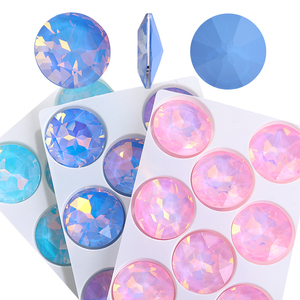 Xichuan Fábrica Personalizado K9 Gemstone Flower Point Voltar Strass Vidro Bling Opala Mocha Diamante Cristal Prego Encantos DIY Jóias - Product Image 3