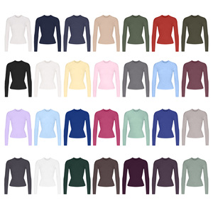Maglietta Casual a Maniche Lunghe Slim Fit con Stampa per Donna, Top Sportivo con Collo Tondo, Maglietta Modellante <span class=keywords><strong>Streetwear</strong></span> - Product Image 6