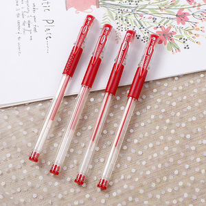 Regalo all'ingrosso pubblicità promozionale ricaricabile cancelleria 0.5mm inchiostro penna Gel plastica Bulk rosso nero blu firma penne Gel - Product Image 4