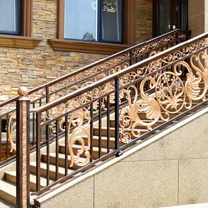 Modernes Design Halterung steile Innentreppen gehäuse Aluminium handläufe Balustrade für Außen böden Aluminium legierung