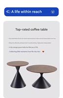Table basse contemporaine en métal pour petit appartement ou salon, mobilier de salon mobile