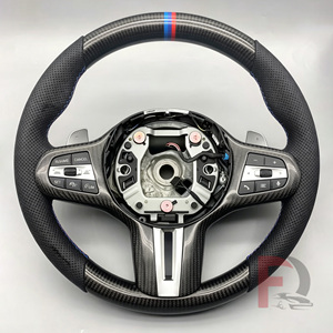 Consegna Rapida per <span class=keywords><strong>BMW</strong></span> Serie G: G20 330i, <span class=keywords><strong>X3</strong></span> <span class=keywords><strong>G01</strong></span> 540i, G30 M550i, X5 G05, G80 M3, G82 - Volante Riscaldato in Fibra di Carbonio con LED - Product Image 3